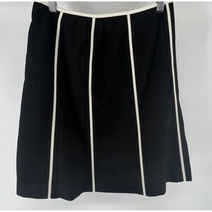 Ann‎ Taylor Black Pencil Skirt With White Accents Size 4P